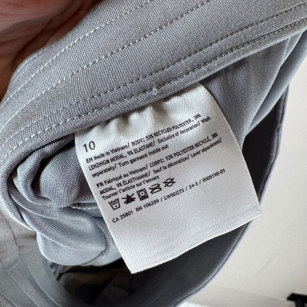 Lululemon Softstreme High-Rise Pant Full Length Chambray Grey 10 Comfy Travel - Picture 10 of 16